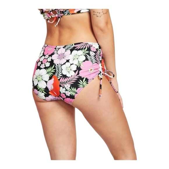 Salt + Cove Juniors Floral‎ Side Tie High Waist Swim Bottom Separates Junior NEW - Picture 5 of 9